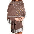 long and warm jacqaurd cotton shawls and scarves